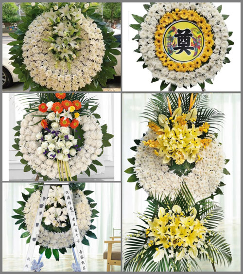 广东梅州市五华县华城镇黄金村花圈速递
